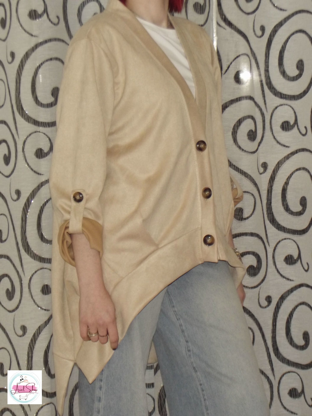 Cardigan Oversize Donna con Bottoni