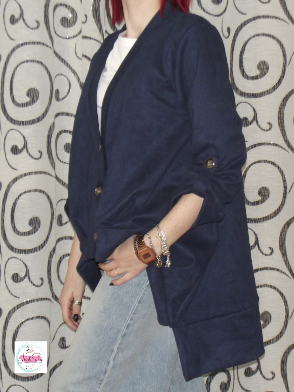 Cardigan Oversize Donna con Bottoni