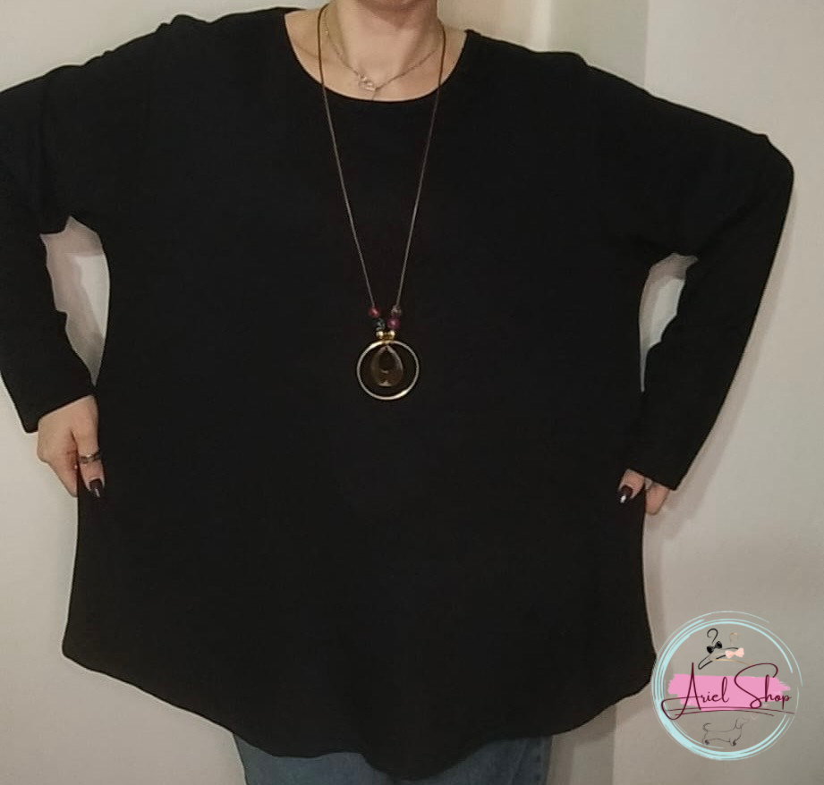 Maglia Over Basic Blu Notte