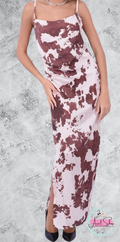 Vestito satin Cow