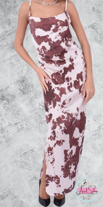 Vestito satin Cow