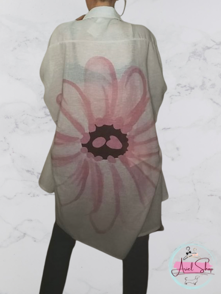Camicia fiore rosa