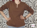 Maglia 3/4 marrone