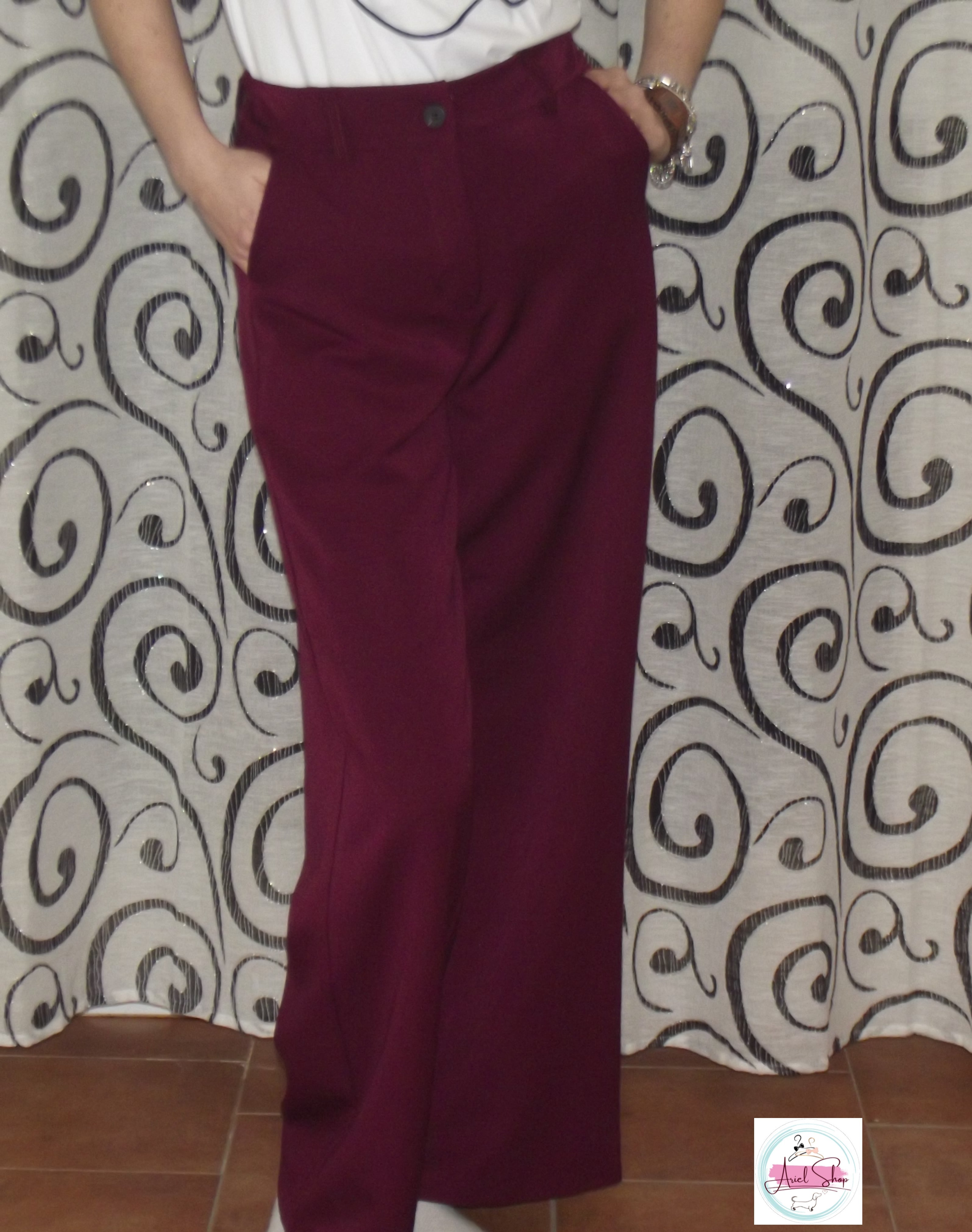 Pantalone elegante Bordeaux