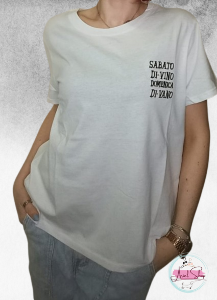 T-shirt SABATO DI-VINO DOMENICA DI-VANO