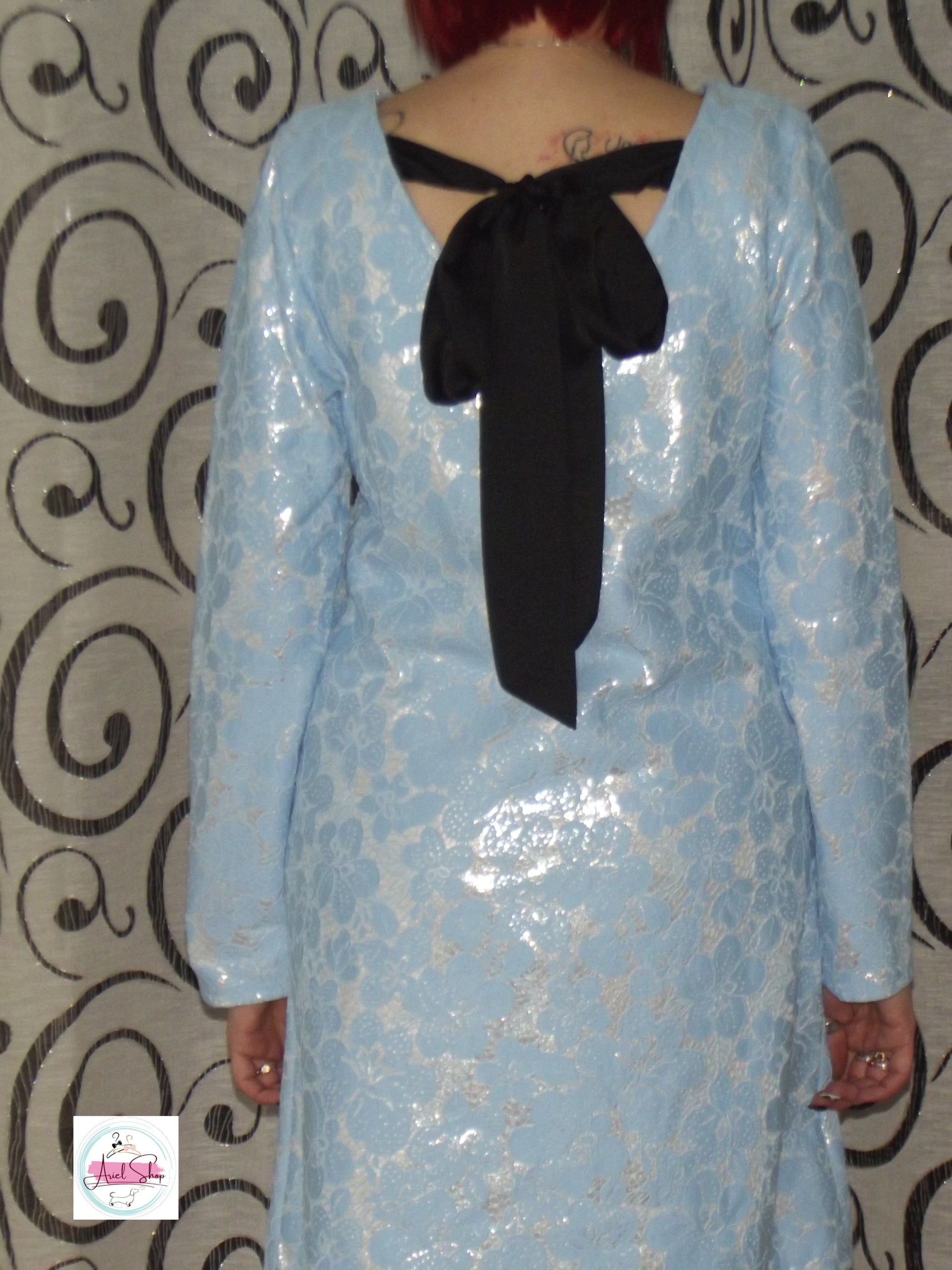 Vestito Con Fiocco e pizzo