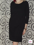 Vestito Nero con Bottoni
