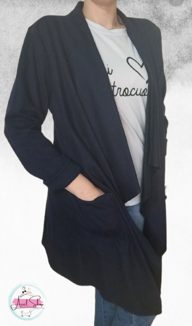 Cardigan in tessuto