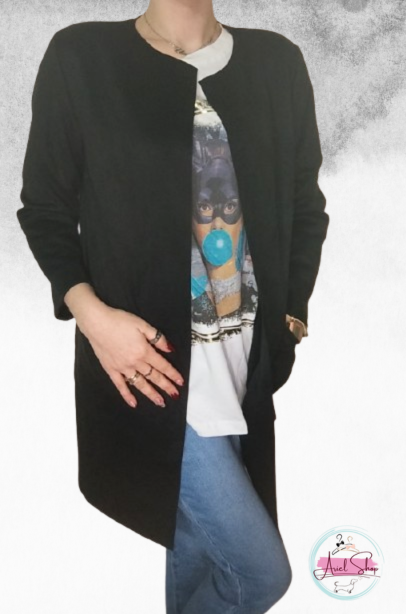 Cardigan scamosciato
